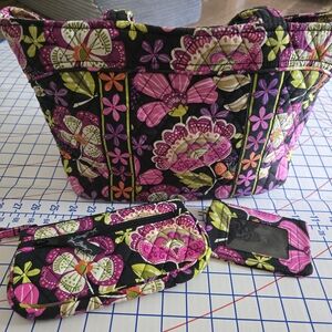 VERA BRADLEY Floral Quilted Bag Set
